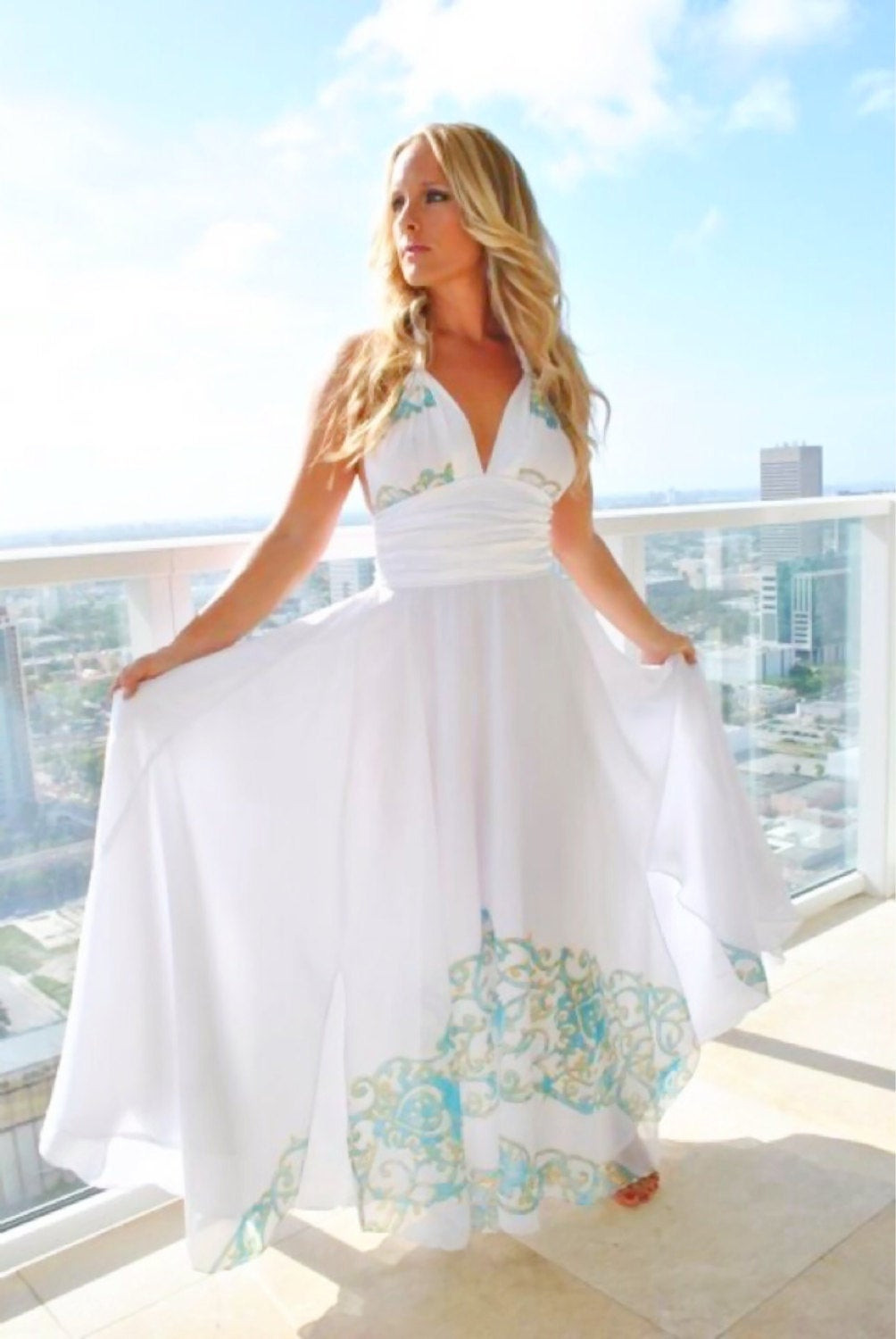 White Sundresses For Beach Wedding
 Long white couture beach wedding dress dresses white by