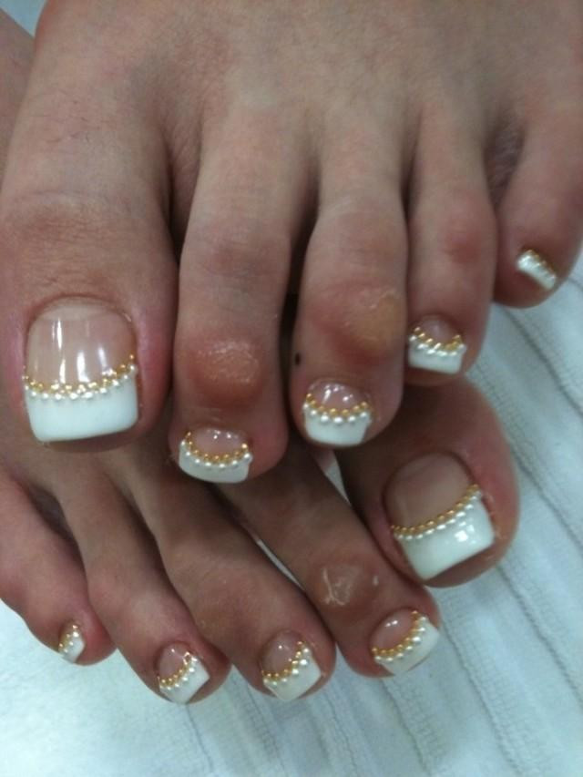 White Tip Toe Nail Designs
 38 Latest Wedding Toe Nail Art Design Ideas