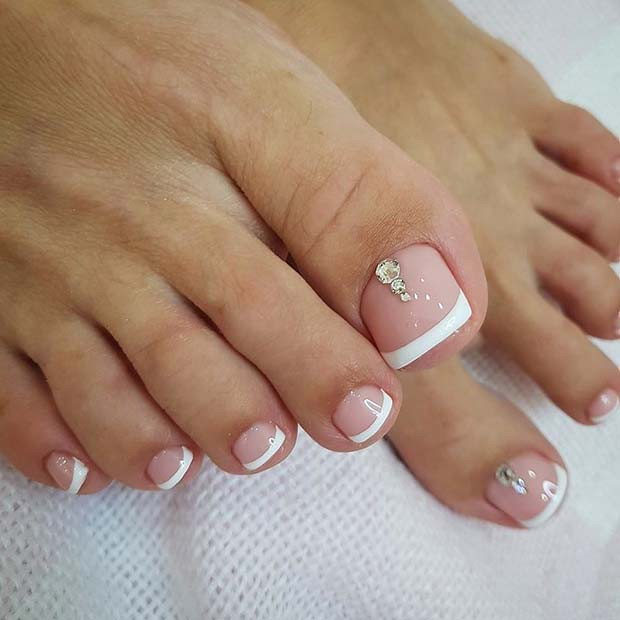White Tip Toe Nail Designs
 21 Elegant Toe Nail Designs for Spring and Summer crazyforus