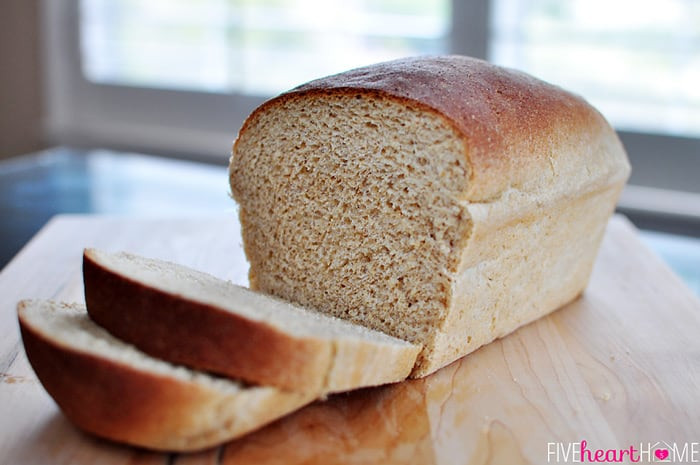 White Whole Wheat Bread
 The Very Best Homemade Whole Wheat Bread • FIVEheartHOME