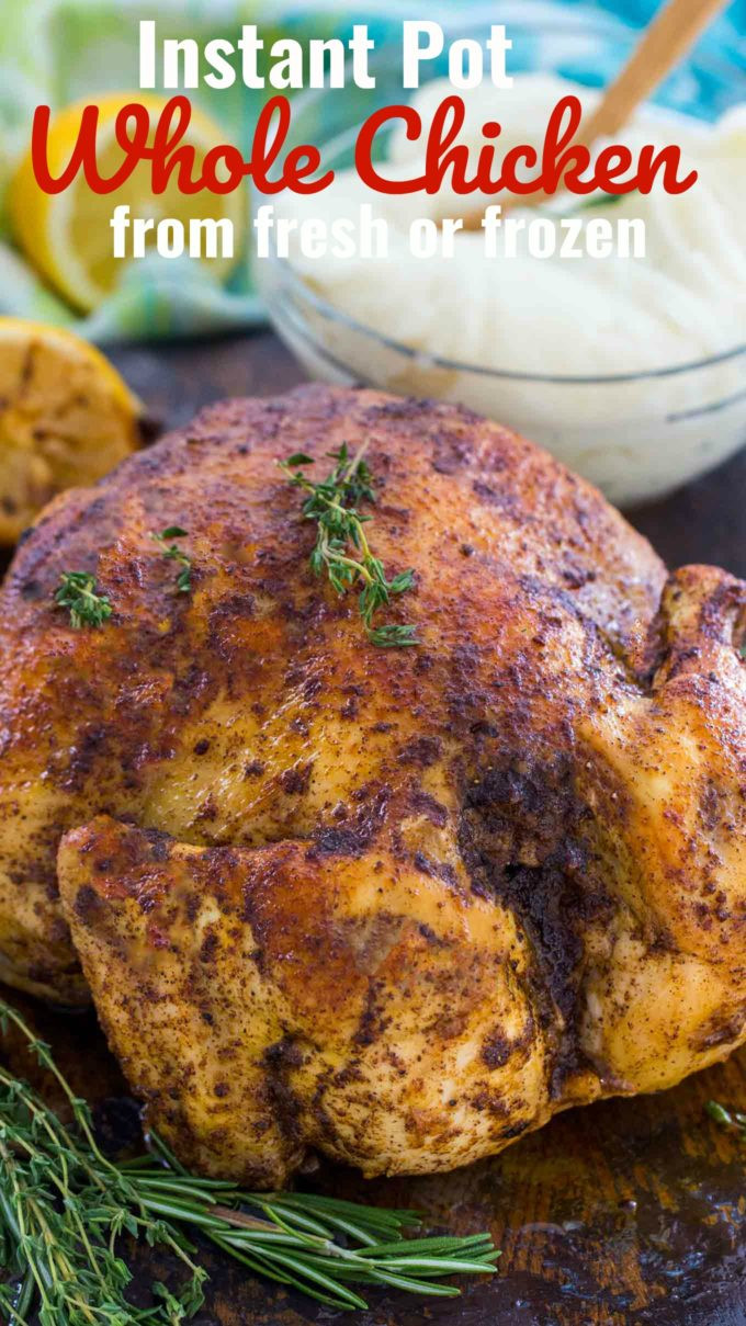 Whole Chicken Instant Pot Recipes
 Instant Pot Whole Chicken Recipe Fresh or Frozen [Video