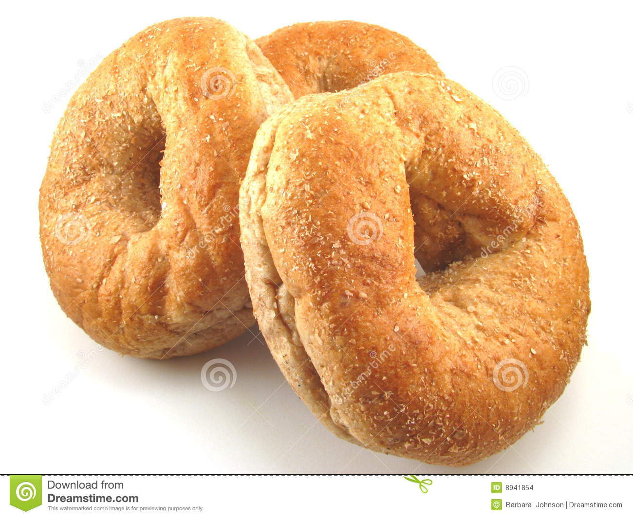Whole Grain Bagels
 Whole Wheat Bagels Stock Image