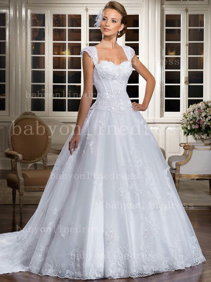 Wholesale Wedding Dresses
 Wholesale Lace Gowns Bridal White Sweetheart Cap Sleeve