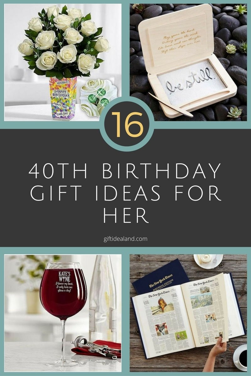 Wife 40Th Birthday Gift Ideas
 The Best Ideas for 40th Birthday Gift Ideas for Wife