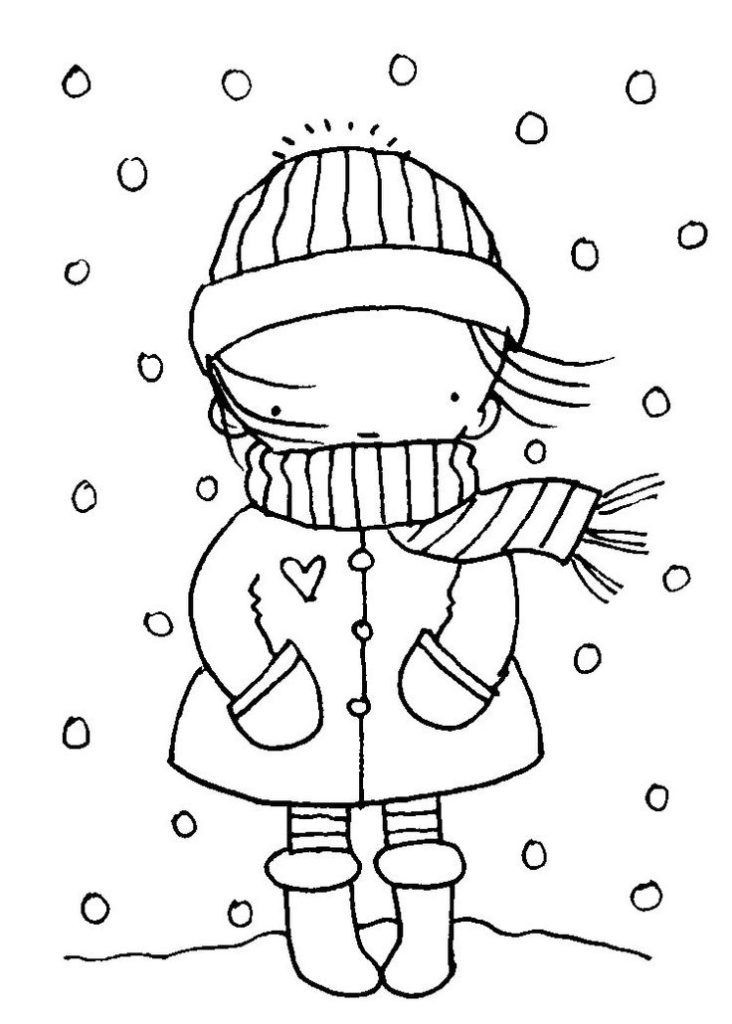 Winter Coloring Pages For Girls
 Winter Coloring Pages