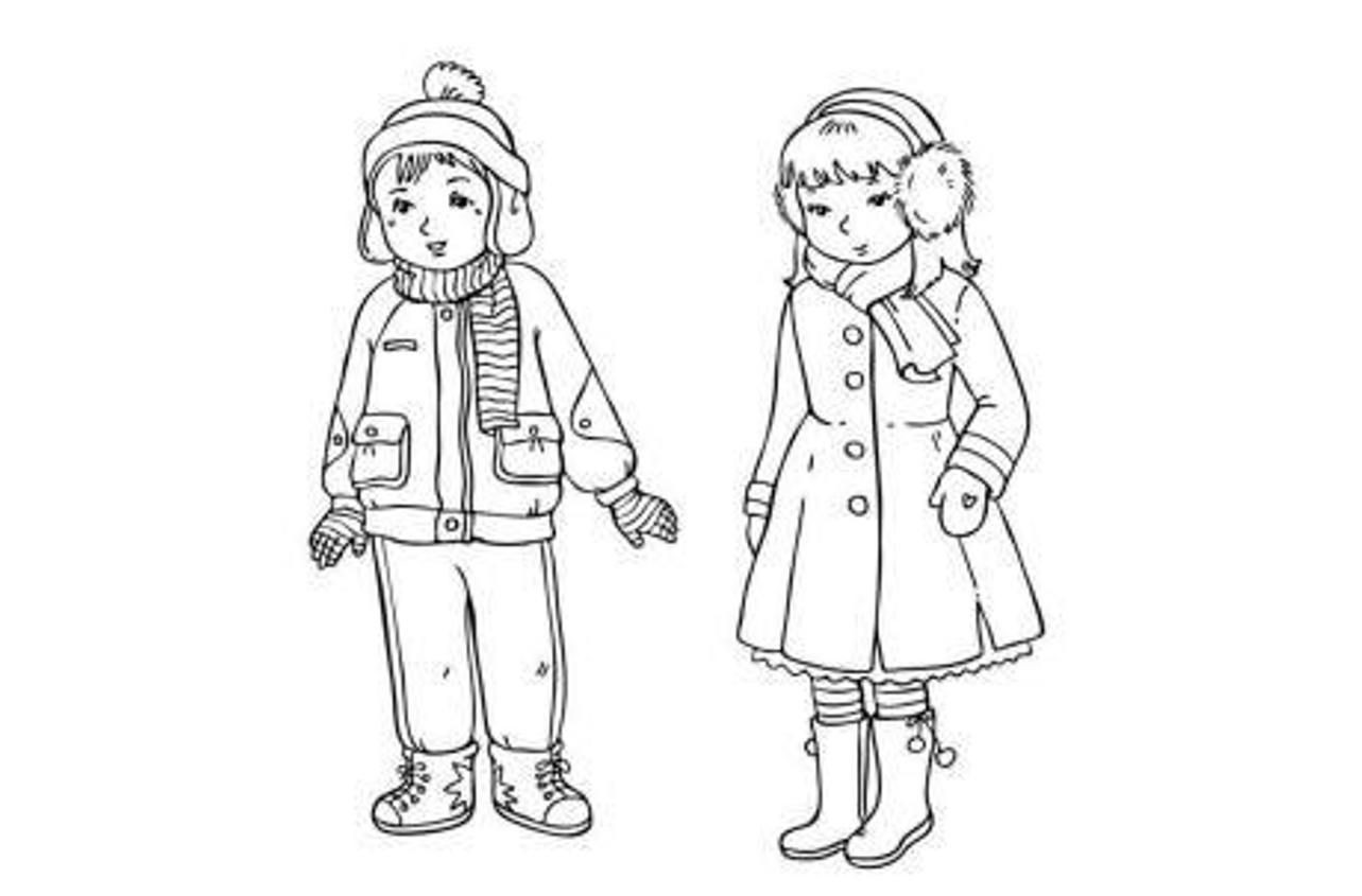 Winter Coloring Pages For Girls
 Coloring Pages Boy And Girl Coloring Home