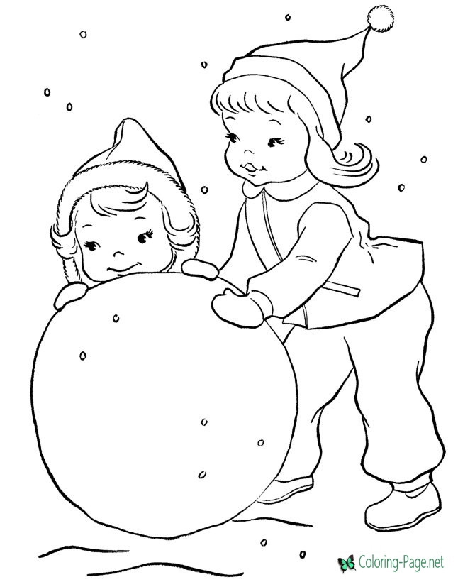 Winter Coloring Pages For Girls
 Girls Snowman Winter Coloring Pages