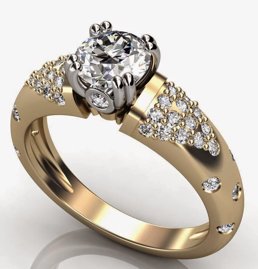 Women Wedding Rings
 Women’s Diamond Thick Wedding Rings Gold Design