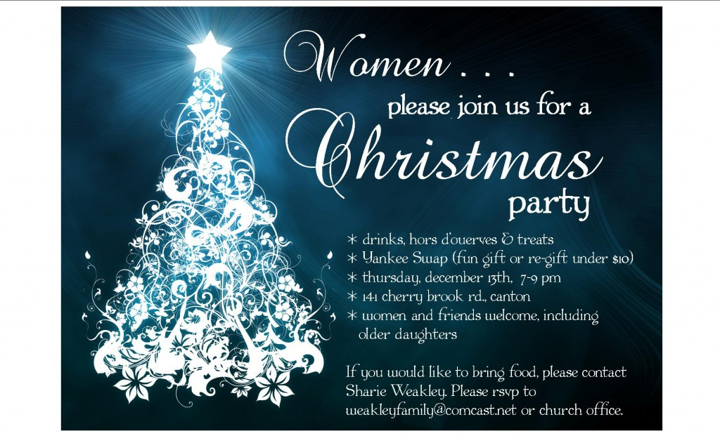 Women'S Ministry Christmas Party Ideas
 Party Business Name Ideas