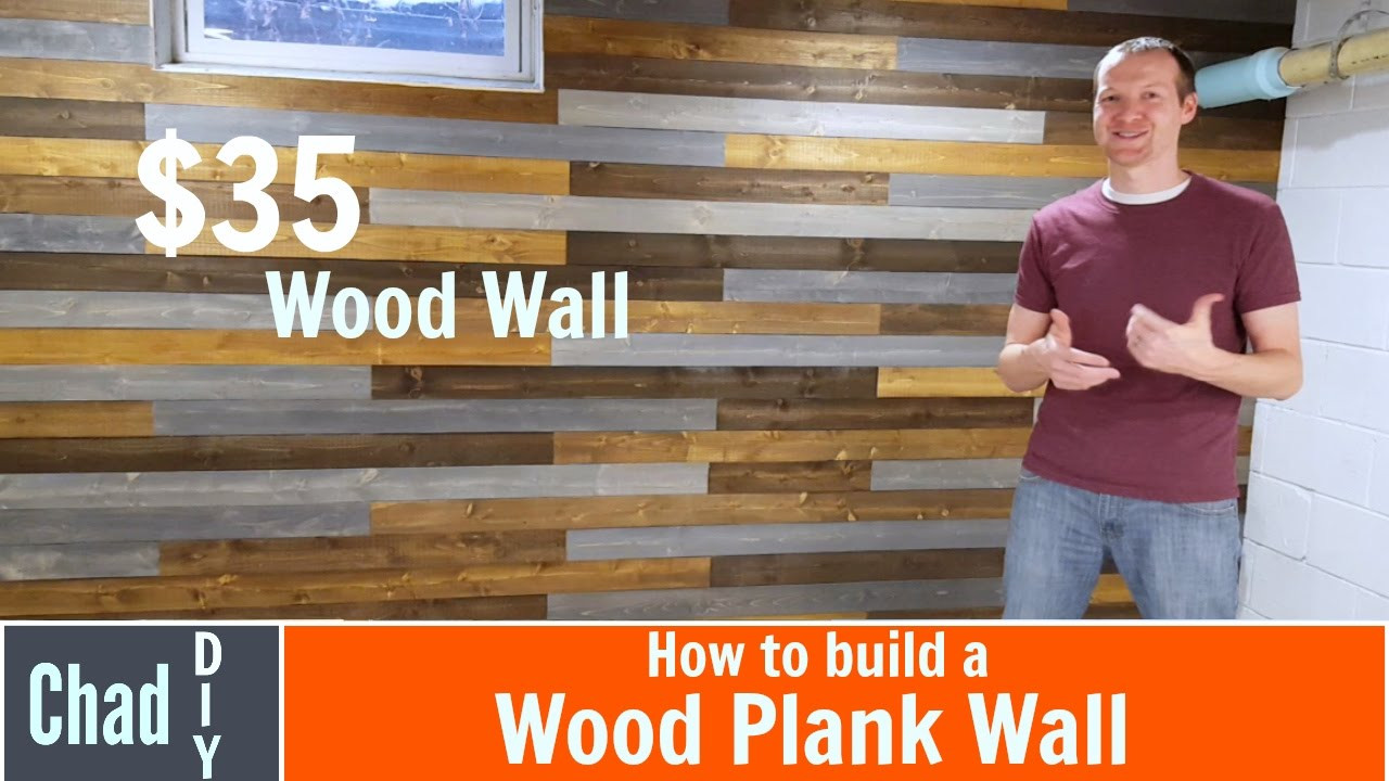 Wood Plank Walls DIY
 $35 DIY Wood Plank Wall