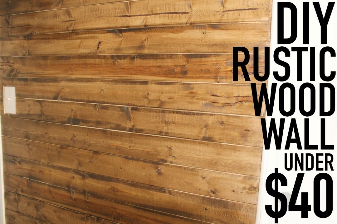 Wood Plank Walls DIY
 DIY Rustic Wood Wall Under $40