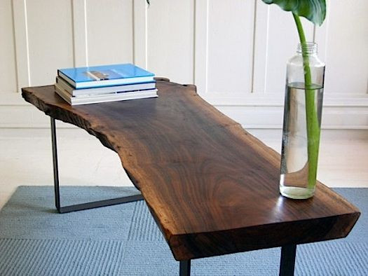 Wood Slab Table DIY
 d i y hairpin leg table after Le Corbusier