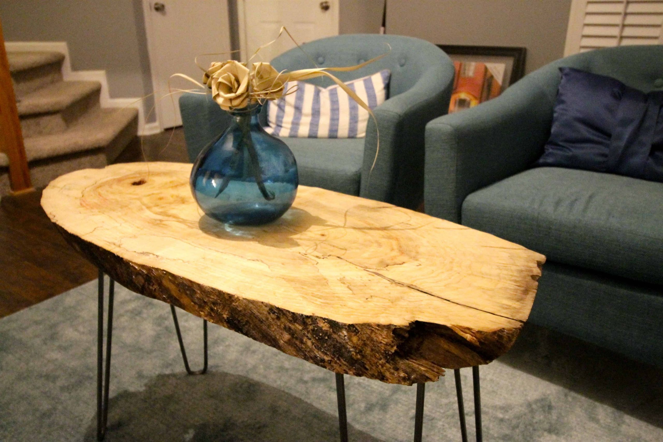 Wood Slab Table DIY
 DIY Live Edge Wood Slab Coffee Table