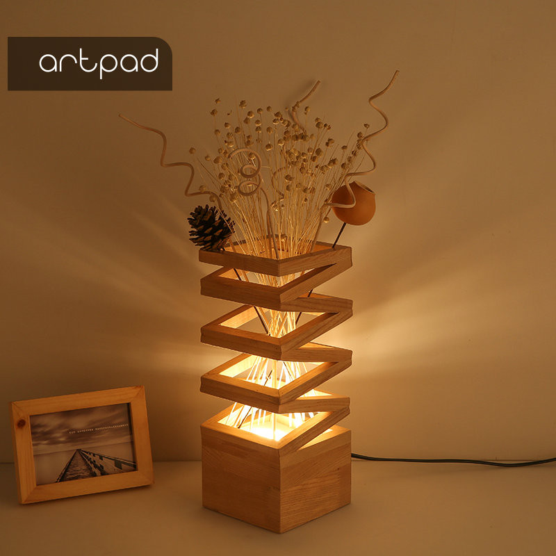 Wood Table Lamps Living Room
 Artpad Wood Decoration Lamp Shades for Table Lamps Flower