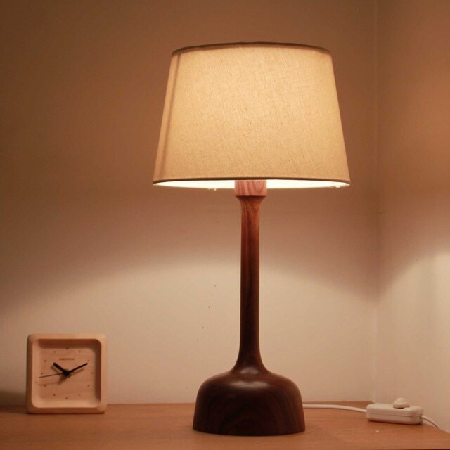 Wood Table Lamps Living Room
 Living Room lamps E14 Wooden Lamp with dimmer switch 