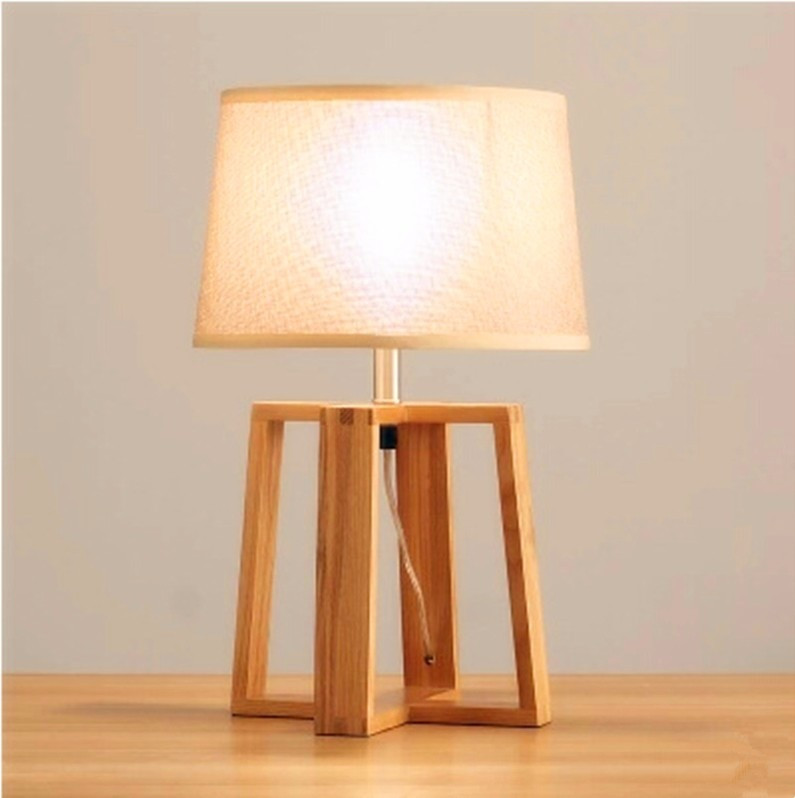 Wood Table Lamps Living Room
 Retro High Quality Loft Vintage E27 Table Lamp Wood Cloth