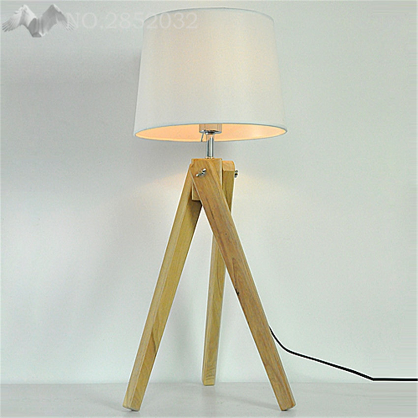 Wood Table Lamps Living Room
 2017 New Nordic Modern Wooden Tripod Table Lamps Lights
