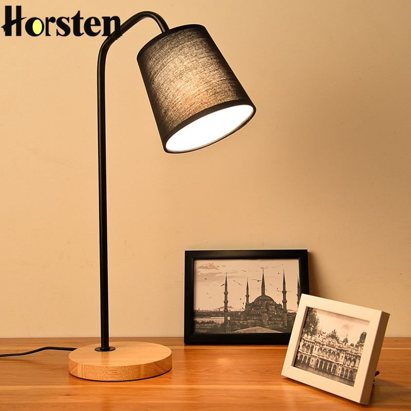 Wood Table Lamps Living Room
 Horsten Nordic Simple Led Wood Table Lamps Minimalism OAK