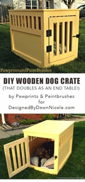 Wooden Dog Crate DIY
 Dog Cage Table Foter