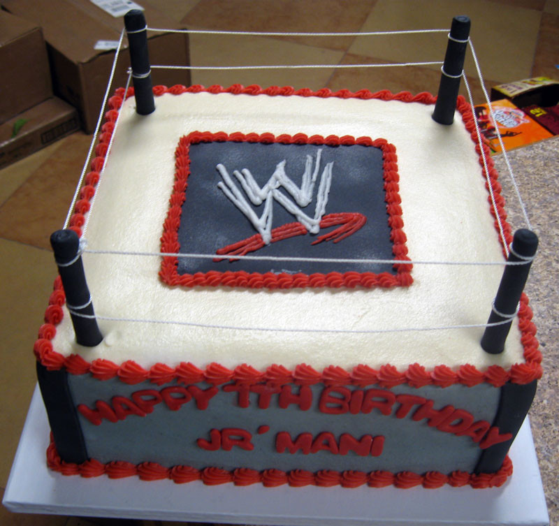 Wrestling Birthday Cake
 Aimless Diversions Geek Approved Cakes