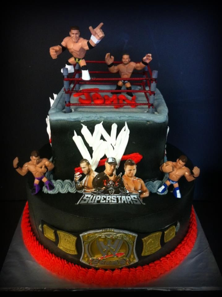 Wrestling Birthday Cake
 Wrestling cake Cakes ideas Pinterest