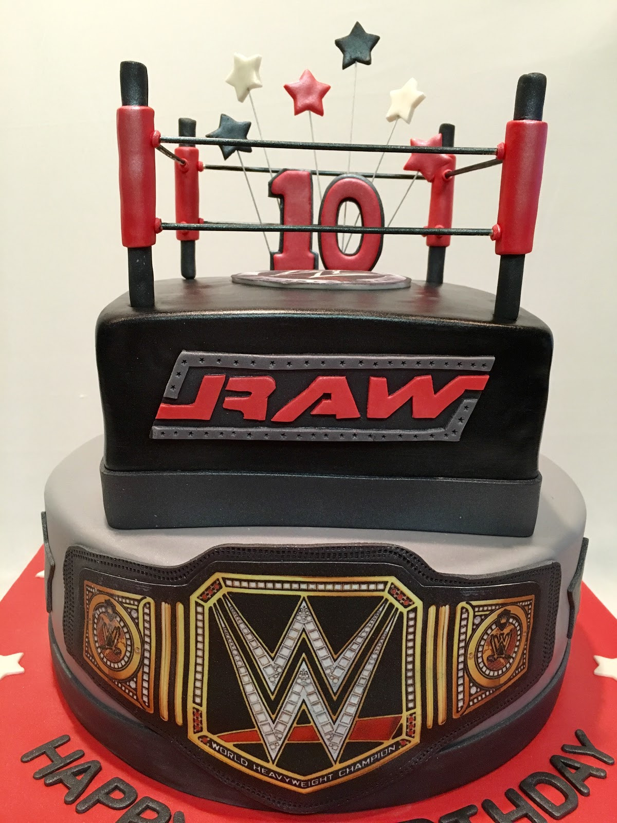 Wwe Birthday Cakes
 MyMoniCakes WWE Ring cake with belt