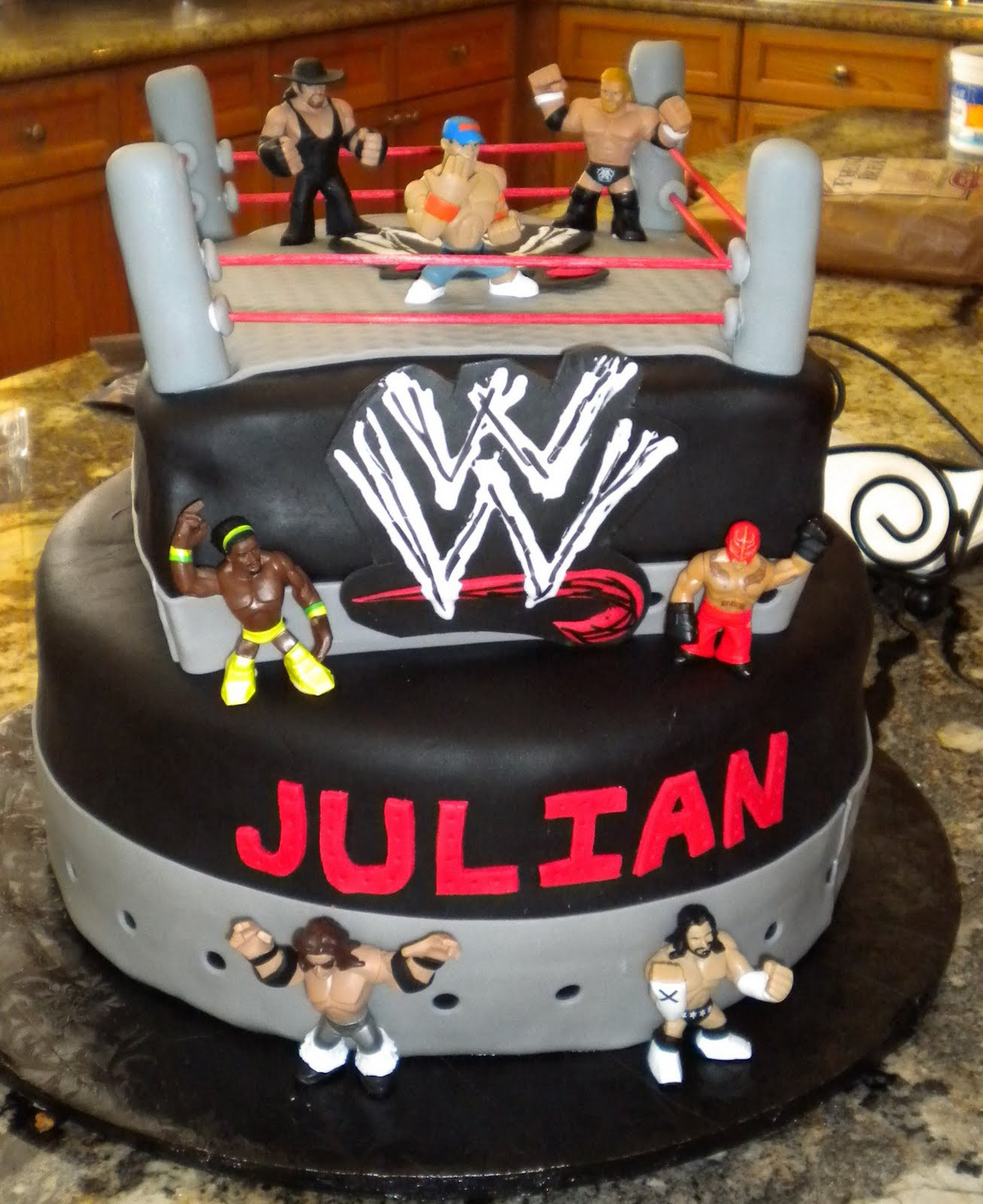 Wwe Birthday Cakes
 Dragonfly Desserts WWE Birthday Cake