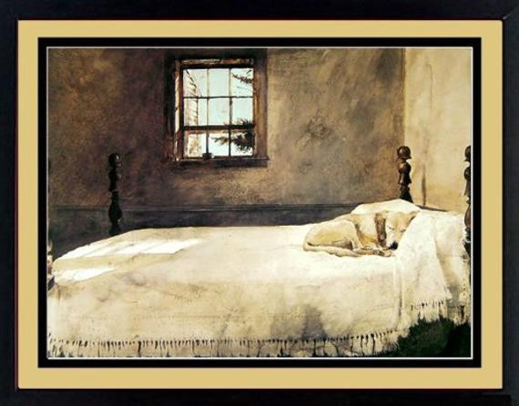 Wyeth Master Bedroom
 Master Bedroom by Andrew Wyeth Dog Sleeping 20x15