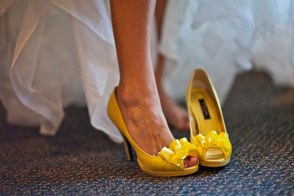 Yellow Wedding Shoes
 Michigan DIY Wedding by Emilia Jane