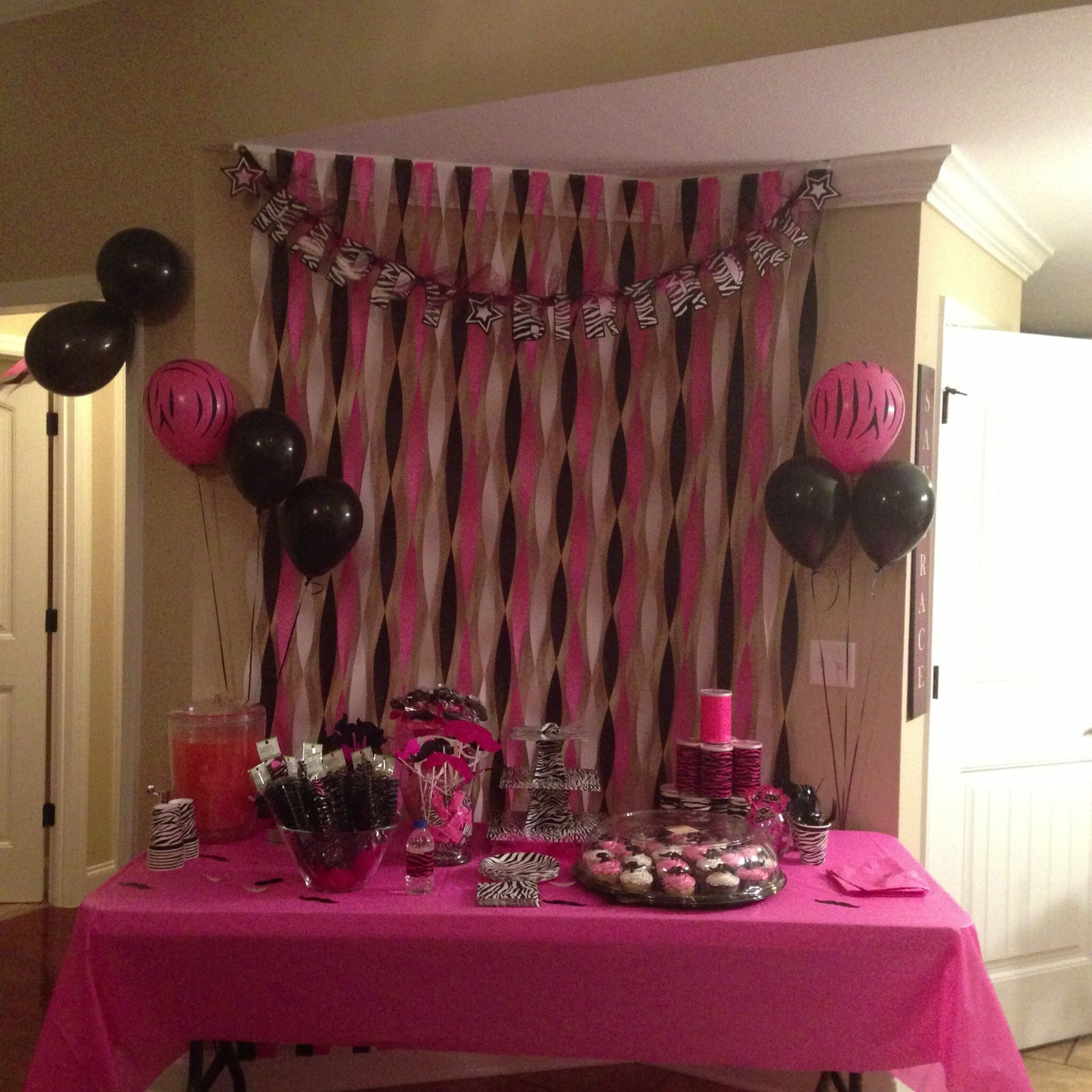 Zebra Print And Pink Birthday Party Ideas
 Pink and Zebra print Mustache Party