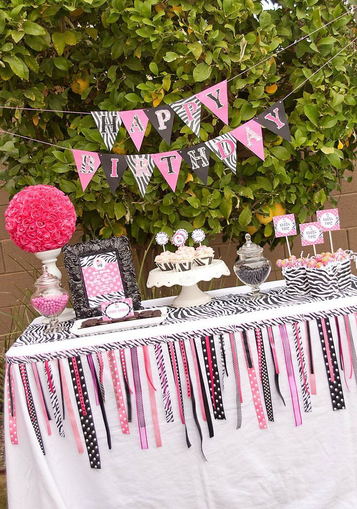 Zebra Print And Pink Birthday Party Ideas
 Giveaway Zebra Themed Parties