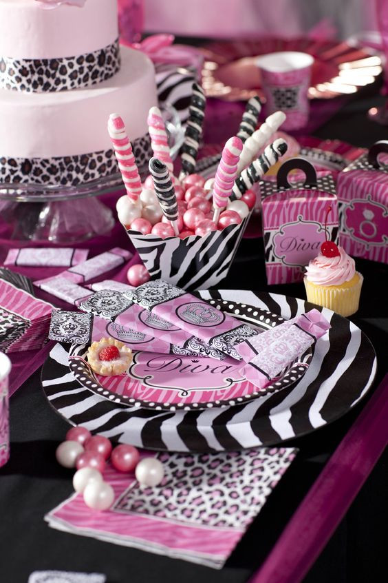 Zebra Print And Pink Birthday Party Ideas
 Cute Diva Zebra Print Birthday Favors Party