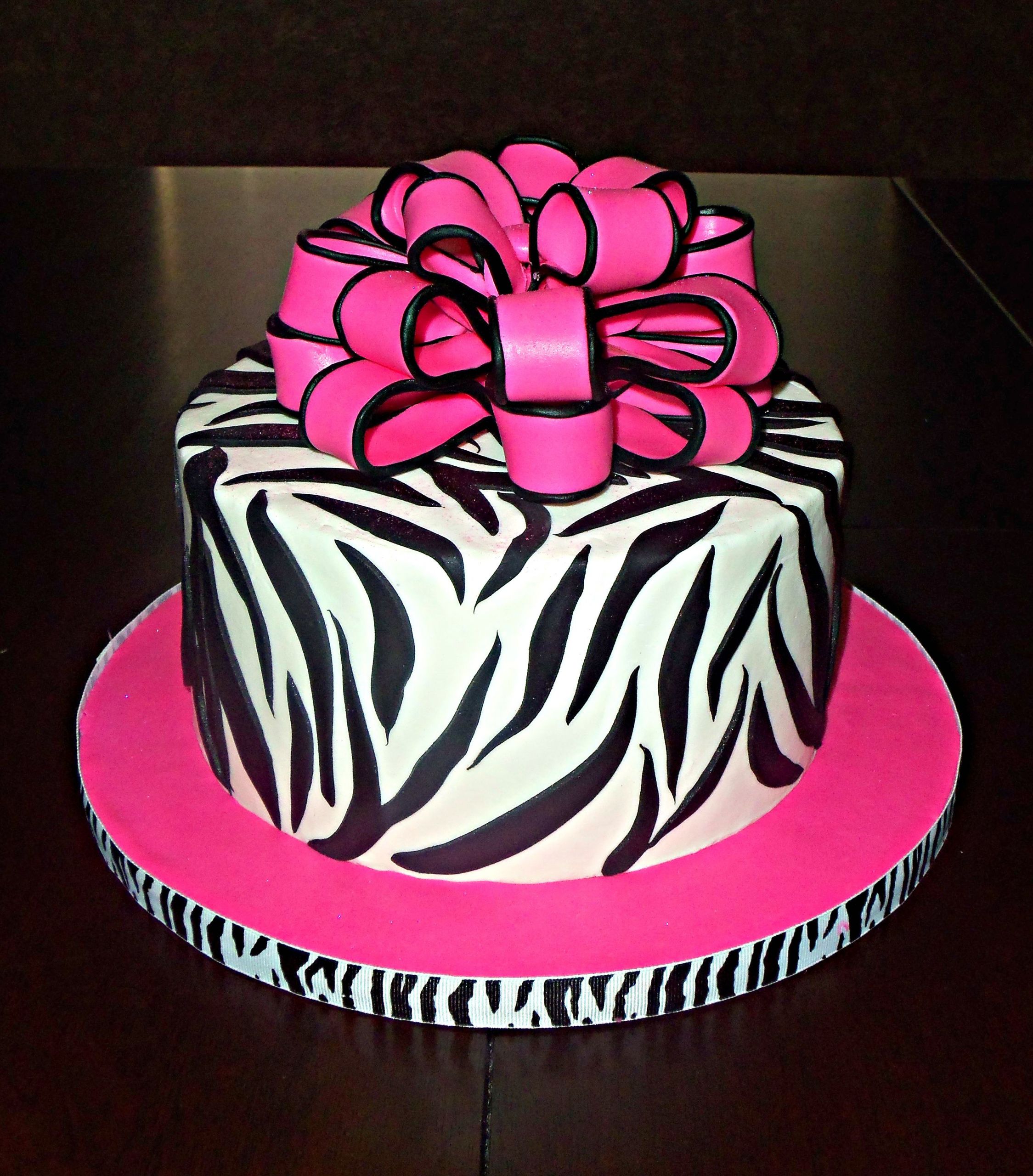 Zebra Print And Pink Birthday Party Ideas
 21 birthday cake zebra print pink and black