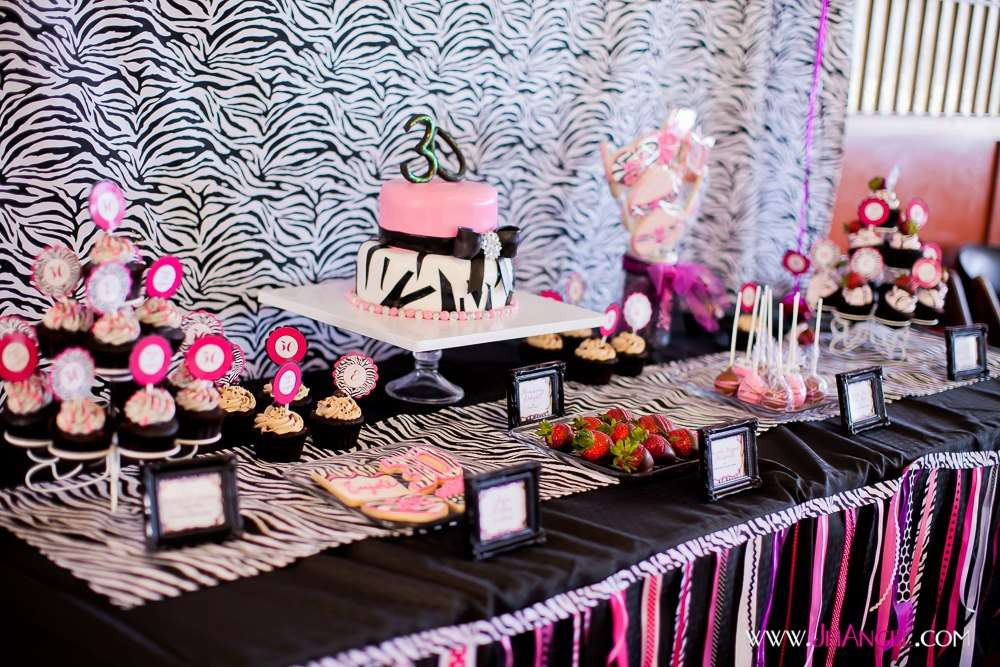 Zebra Print And Pink Birthday Party Ideas
 Hot Pink with Zebra Print Birthday Party Ideas