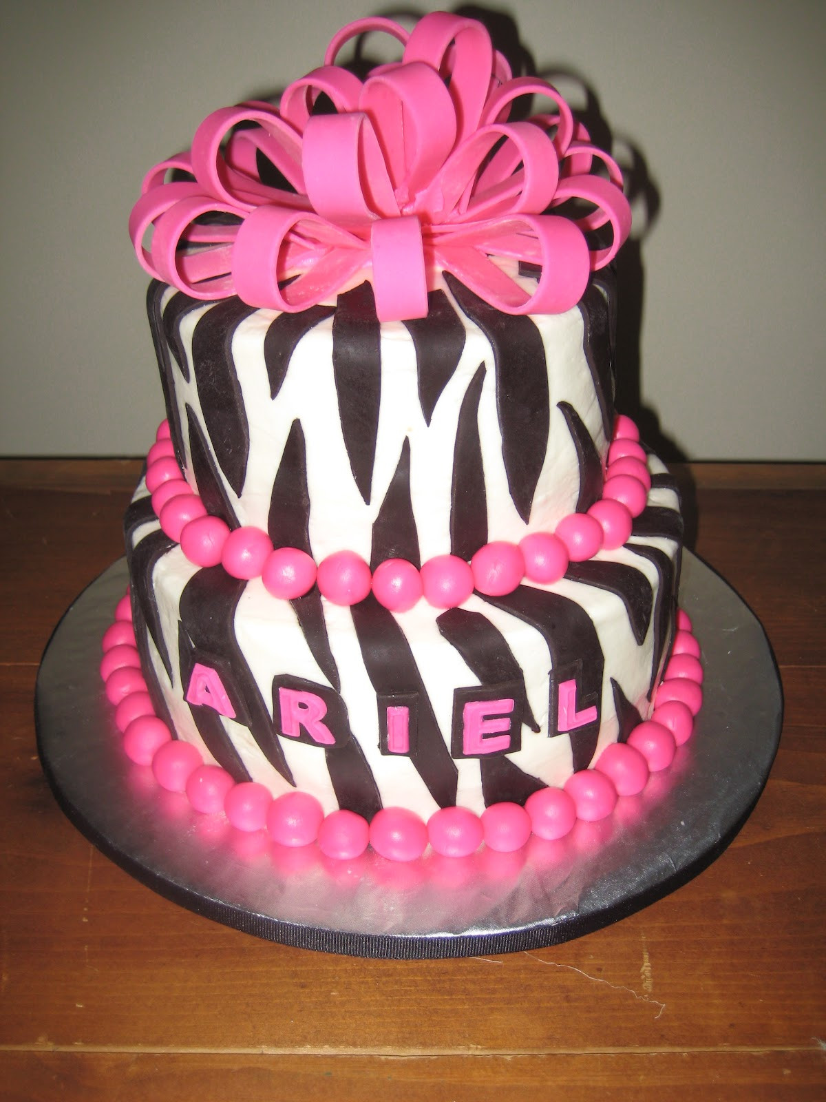 Zebra Print Birthday Cake
 AllTieredUp Cakes Zebra Print Cake
