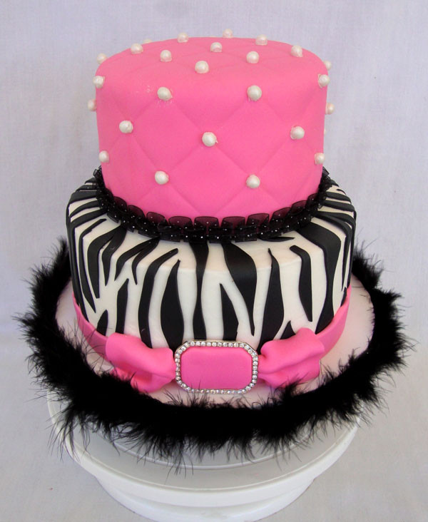 Zebra Print Birthday Cake
 Best zebra birthday cakes