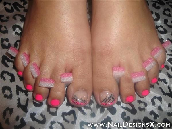 Zebra Toe Nail Designs
 toe pink zebra nail art Nail Designs & Nail Art