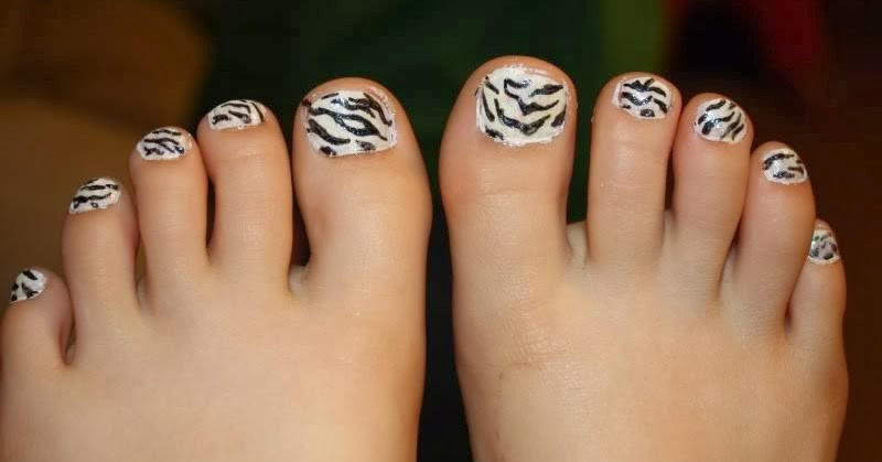 Zebra Toe Nail Designs
 Zebra Toe Nail Designs