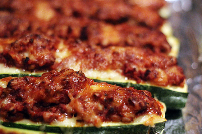 Zucchini Ground Beef
 Stuffed Zucchini with Ground Beef and Rice bites out of life
