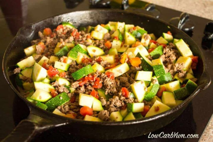 Zucchini Ground Beef
 Mexican Zucchini and Beef Skillet