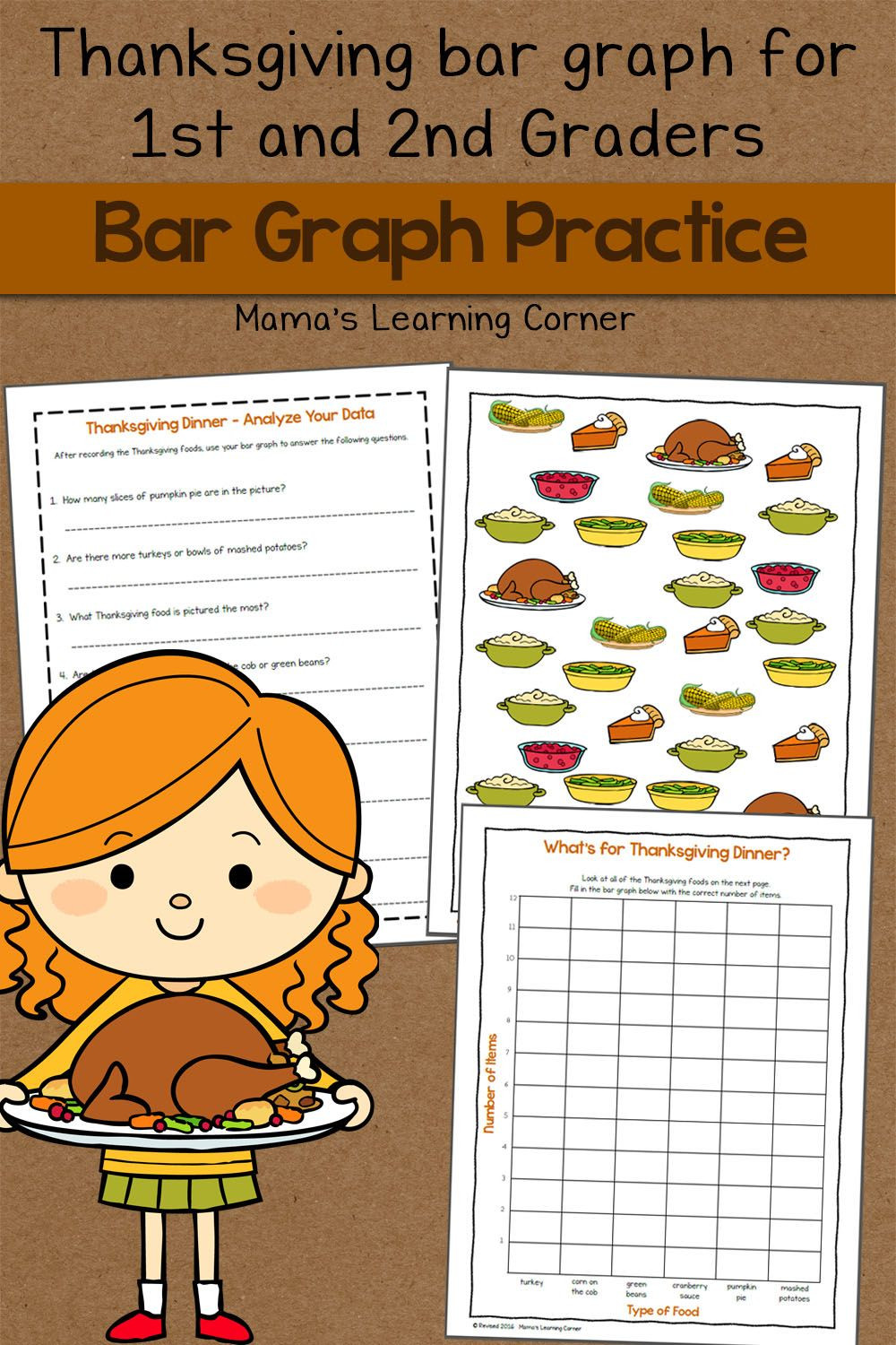 2nd Grade Thanksgiving Crafts
 Bar Graph Worksheet Thanksgiving