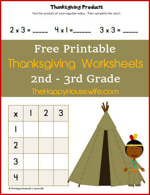 3rd Grade Thanksgiving Activities
 Thanksgiving Worksheets Free Printables The Happy