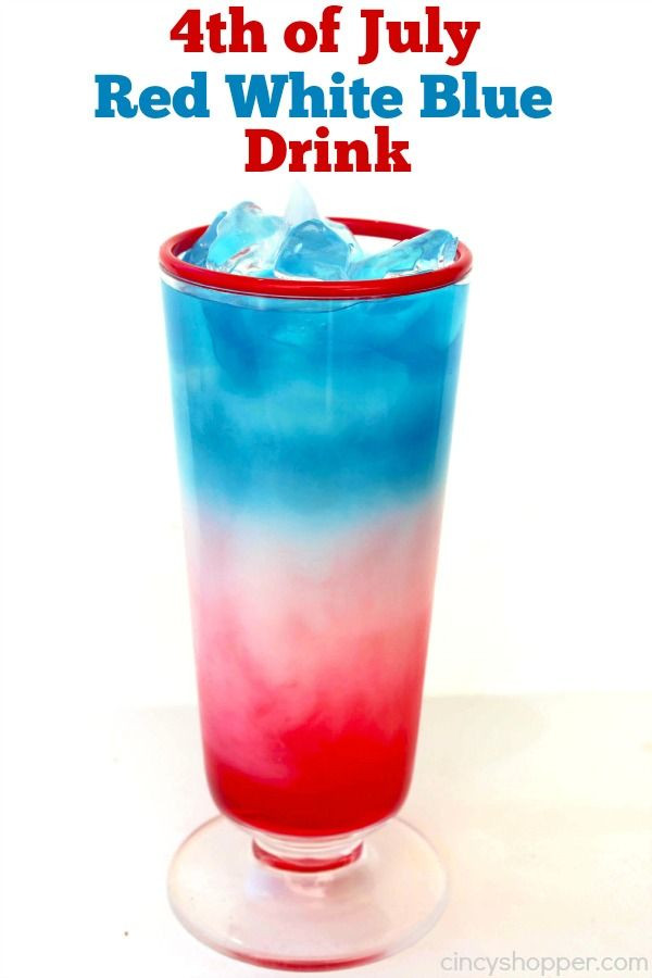 4th Of July Cocktail Recipe
 4th of July Red White Blue Drink Recipe