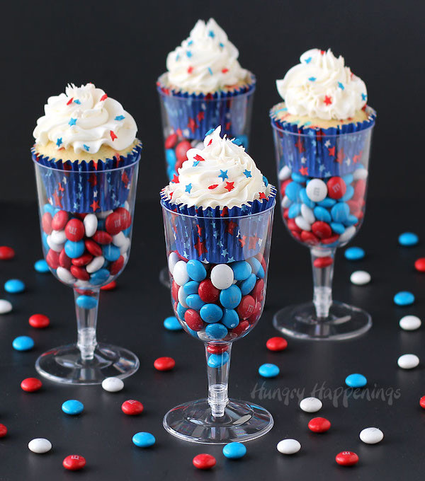 4th Of July Cupcake Ideas
 4th of July Cupcake and Candy Wine Glass – Edible Crafts