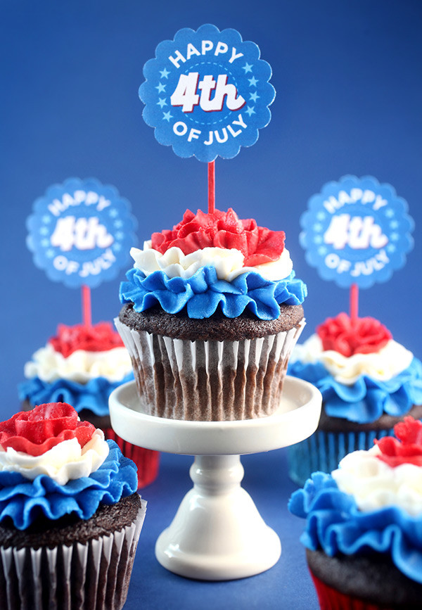 4th Of July Cupcake Ideas
 Red white and ruffled – bakerella