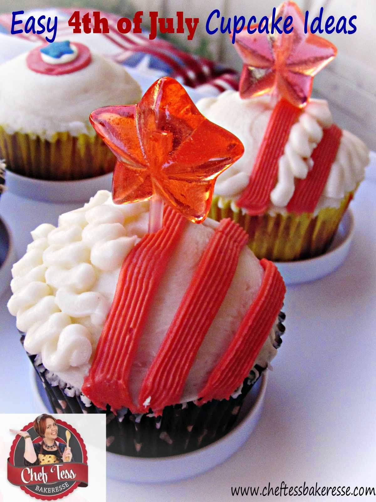 4th Of July Cupcake Ideas
 Chef Tess Bakeresse Easy 4th of July Patriotic Cupcake Ideas