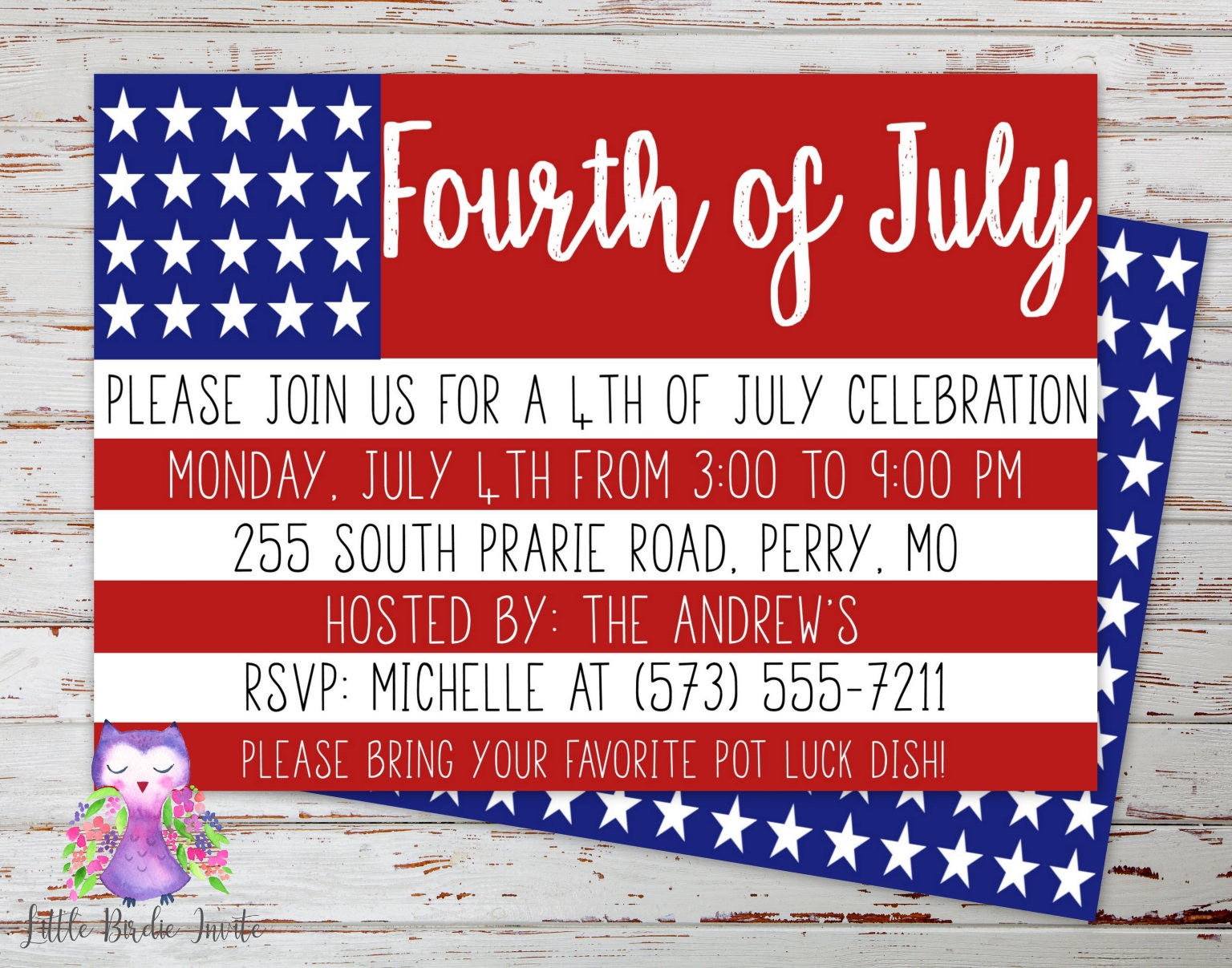 4th Of July Party Invitations
 Fourth of July Party Invitation July 4th Party Invitation