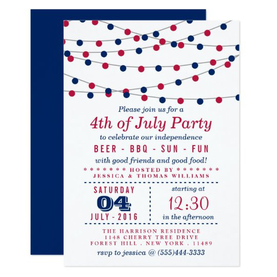 4th Of July Party Invitations
 4th of July BBQ Party Invitation