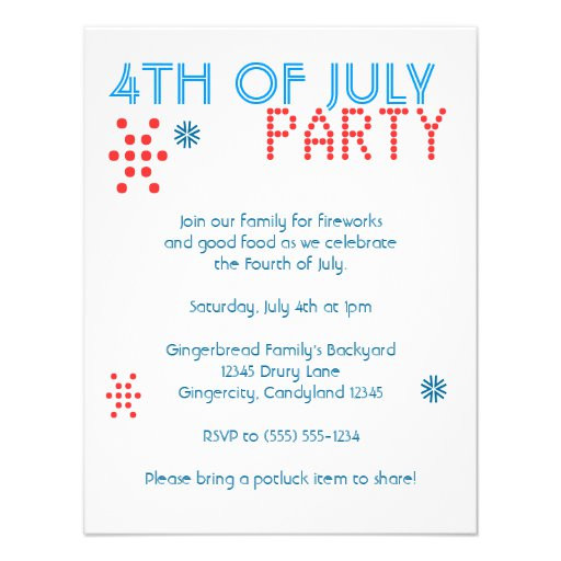 4th Of July Party Invitations
 4th of July Party Invitation