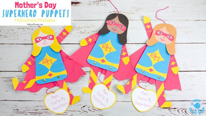 Art Craft For Mother's Day
 Mother s Day Superhero Puppet Craft Kids Craft Room
